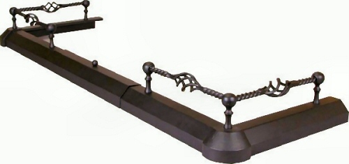 Spiral Hearth Fender - Black