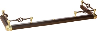 Spiral Twist Hearth Fender - Black & Brass