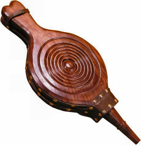Bellows with Carved Circles