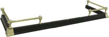 Classic 6-Ball Hearth Fender - Black & Brass
