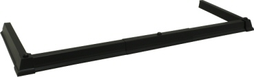 Classic Plain Base Hearth Fender - Black