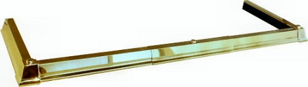 Classic Plain Base Hearth Fender - Brass