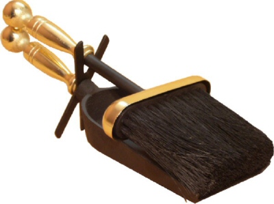 Black and Brass Hearth Set