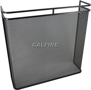 Classic Black Double Rail Box Open Firescreen